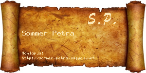 Sommer Petra névjegykártya