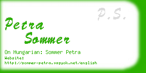 petra sommer business card